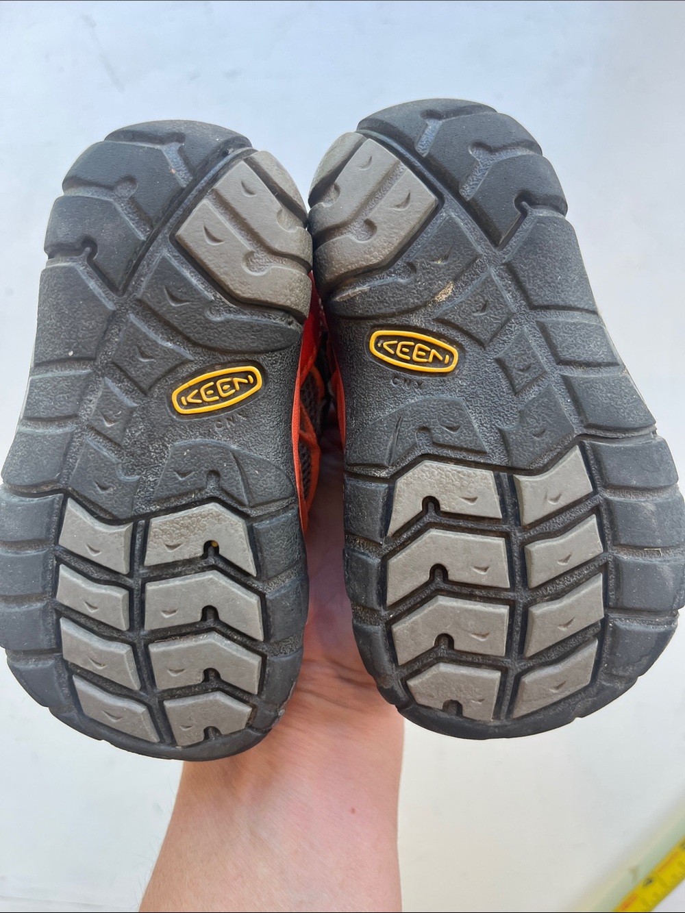 Keen Kids Gray and Orange Trail Sneakers - Picture 4 of 5